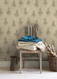  4142-72640 Stockman Silhouette Khaki Wallpaper