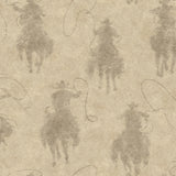  4142-72640 Stockman Silhouette Khaki Wallpaper