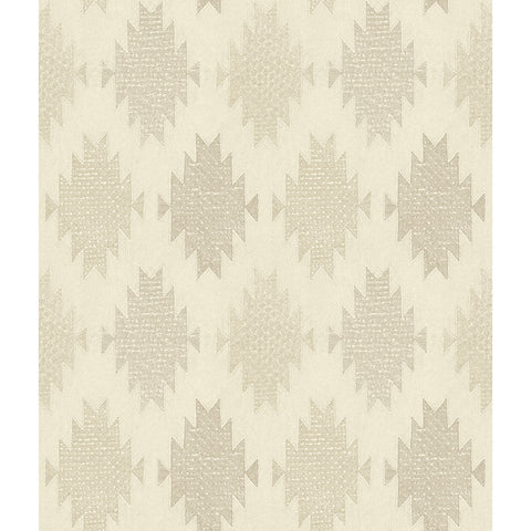  4142-72662 Stitched Heirloom Khaki Wallpaper