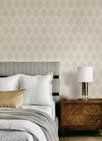 4142-72664 Stitched Heirloom White Wallpaper