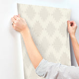 4142-72664 Stitched Heirloom White Wallpaper