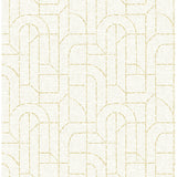 4146-27219 Integrity Yellow Arched Outlines Wallpaper