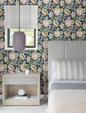 4146-27224 Valdivian Fuchsia Floral Wallpaper