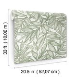 4146-27231 Rhythmic Sage Leaf Wallpaper