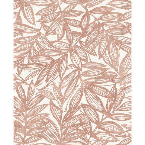 4146-27232 Rhythmic Coral Leaf Wallpaper