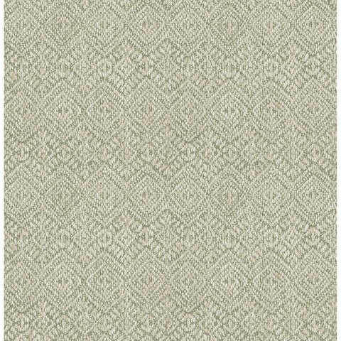 4146-27253 Gallivant Sage Woven Geometric Wallpaper