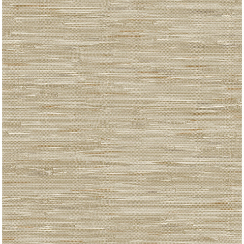 4146-27259 Exhale Light Brown Woven Faux Grasscloth Wallpaper