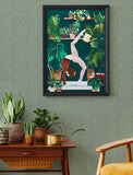 4146-27264 Soul Green Animal Print Wallpaper