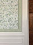 4148-14501 Carved Floral Green Trim Wall Border