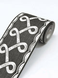 4148-14504 Scalloped Ribbon Black Trim Wall Border