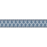 4148-14505 Scalloped Ribbon Blue Trim Wall Border