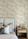  4148-27410 Goldfinch Peach Birds and Blooms Wallpaper