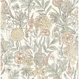  4148-27410 Goldfinch Peach Birds and Blooms Wallpaper