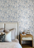 4148-27414 Goldfinch Blue Birds and Blooms Wallpaper