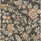 4148-27421 Begonia Black Floral Trail Wallpaper