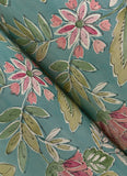 4148-27423 Begonia Teal Floral Trail Wallpaper 