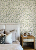 4148-27424 Begonia Sea Green Floral Trail Wallpaper