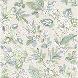 4148-27424 Begonia Sea Green Floral Trail Wallpaper