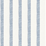 4148-27428 Mandevilla Blue Vine Stripe Wallpaper