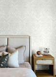 4148-27437 Adavu Dove Damask Wallpaper