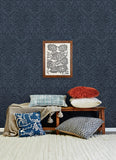 4148-27438 Adavu Blue Damask Wallpaper