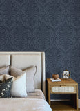 4148-27438 Adavu Blue Damask Wallpaper