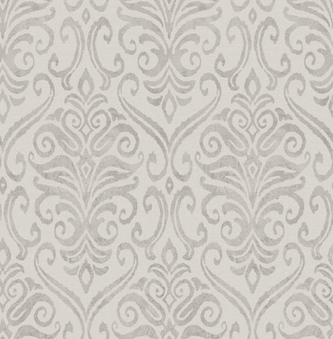 4148-27439 Adavu Grey Damask Wallpaper