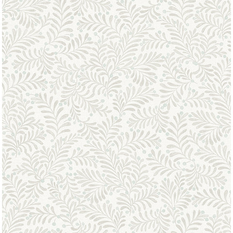 4148-27445 Chrysantha Light Grey Berry Branches Wallpaper