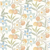 4148-27449 Passiflora Apricot Fruit and Floral Wallpaper
