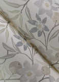 4148-27450 Passiflora Grey Fruit and Floral Wallpaper