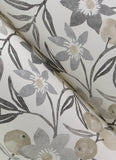 4148-27451 Passiflora Charcoal Fruit and Floral Wallpaper