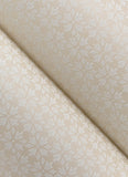 4148-27455 Phlox Khaki Floral Stamp Wallpaper