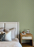 4148-27459 Surdiva Green Floral Fan Wallpaper