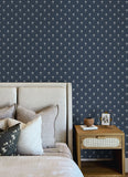 4148-27461 Surdiva Indigo Floral Fan Wallpaper