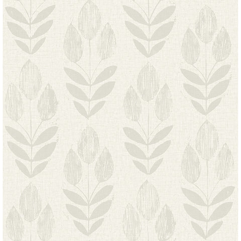  4148-27476 Garland Light Grey Block Tulip Wallpaper