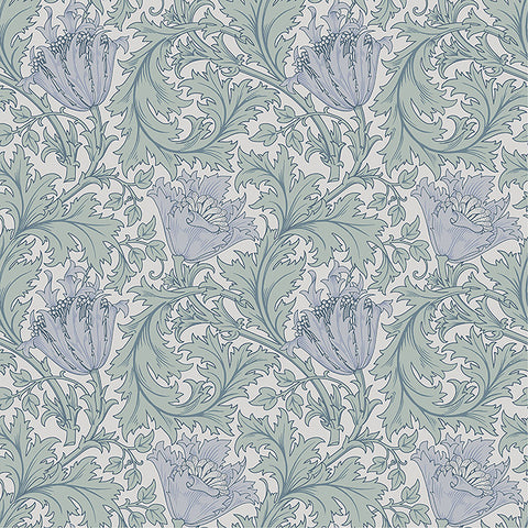 4153-82003 Anemone Blue Floral Trail Wallpaper