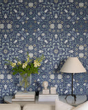 4153-82009 No 1 Holland Park Blue Floral Wallpaper
