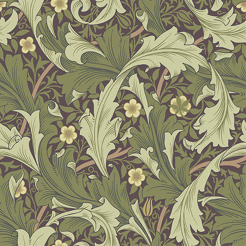 4153-82013 Granville Plum Leafy Vine Wallpaper