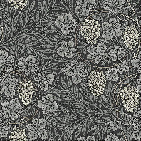4153-82021 Vine Denim Woodland Fruits Wallpaper