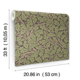 4153-82029 Oak Tree Plum Leaf Wallpaper
