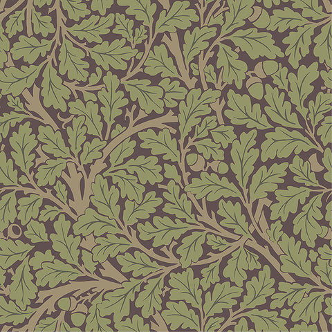 4153-82029 Oak Tree Plum Leaf Wallpaper