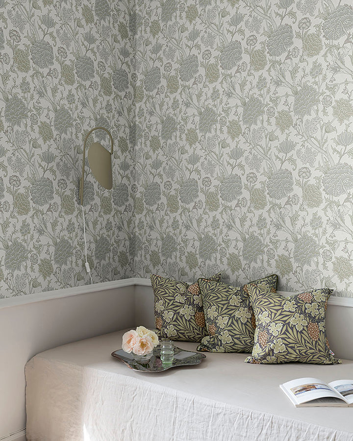 4153-82032 Cray Light Green Floral Trail Wallpaper – wallcoveringsmart