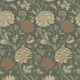4153-82035 Cray Sea Green Floral Trail Wallpaper