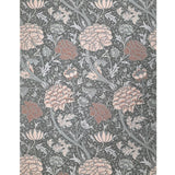 4153-82035 Flowers blooms heritage botanical floral olive sea green orange peach Wallpaper