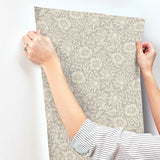 4153-82038 Mallow Grey Floral Vine Wallpaper