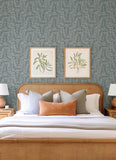 4155-27312 Gabriel Teal Fern Wallpaper