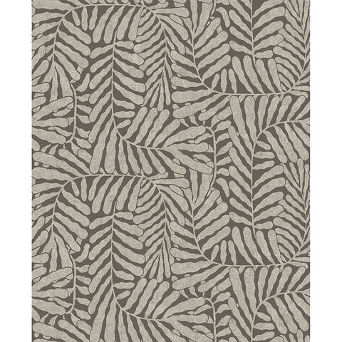 4155-27313 Gabriel Espresso Fern Wallpaper