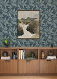 4155-27325 Anita Teal Woodland Floral Wallpaper