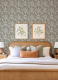 4155-27327 Anita Pewter Woodland Floral Wallpaper