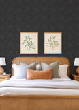 4155-27330 Reid Black Woven Geometric Wallpaper